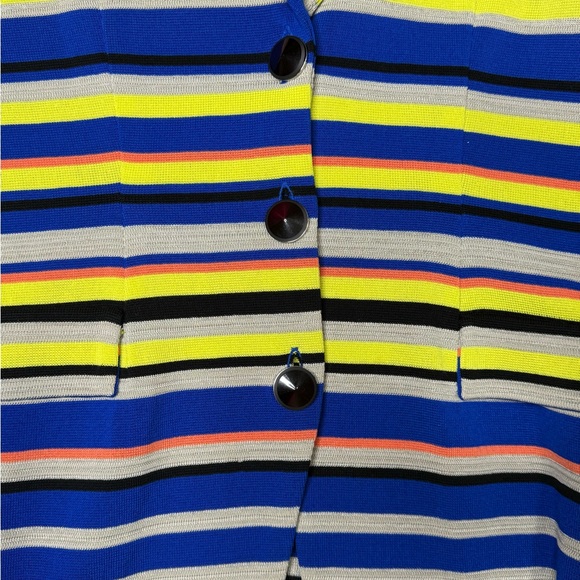 Misook Multi-color Striped Knit Blazer Size Medium - Picture 7 of 11